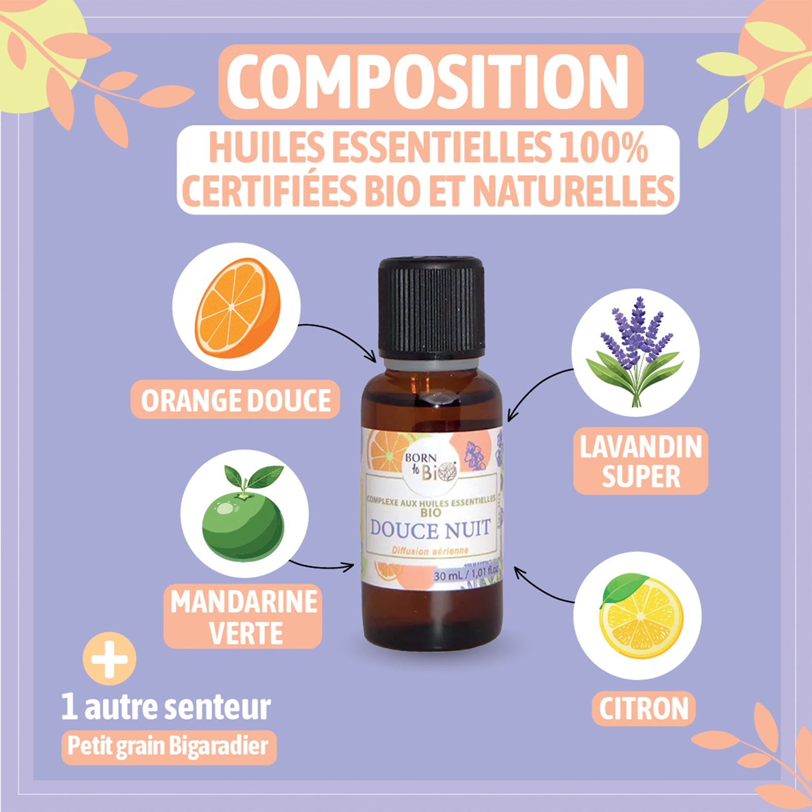 Douce nuit - Complexe aux huiles essentielles Certifiées Bio