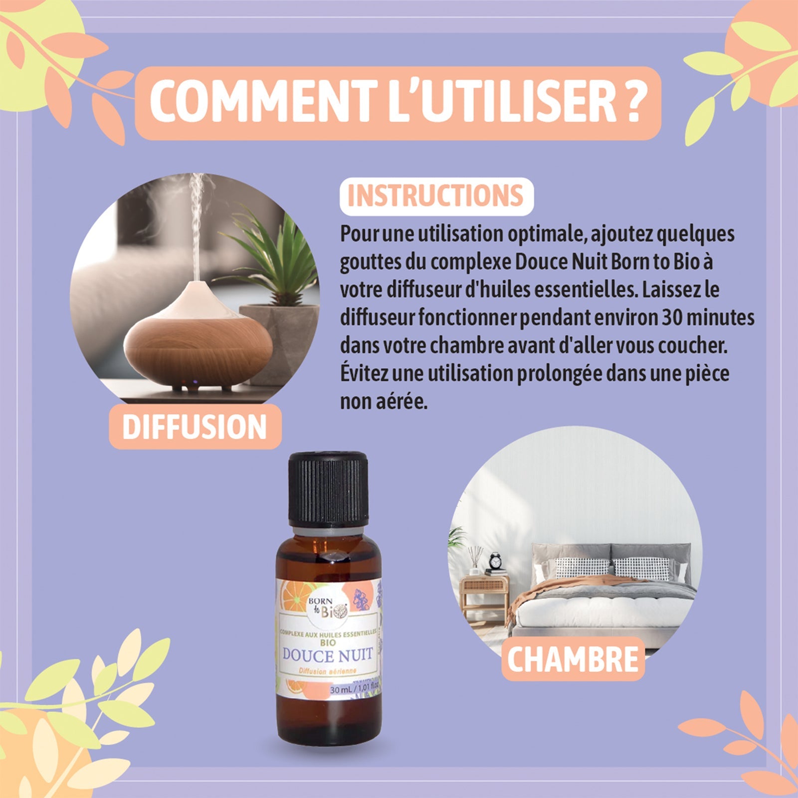 Douce nuit - Complexe aux huiles essentielles Certifiées Bio