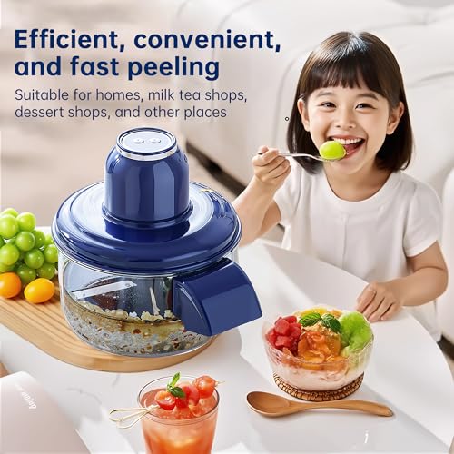Ormos Electric Grape Peeling Machine - Automatic Garlic & Tomato Peeler, Rechargeable Fruit Skin Remover Tool For Small Fruits, Home Kitchen Gadget-Blue